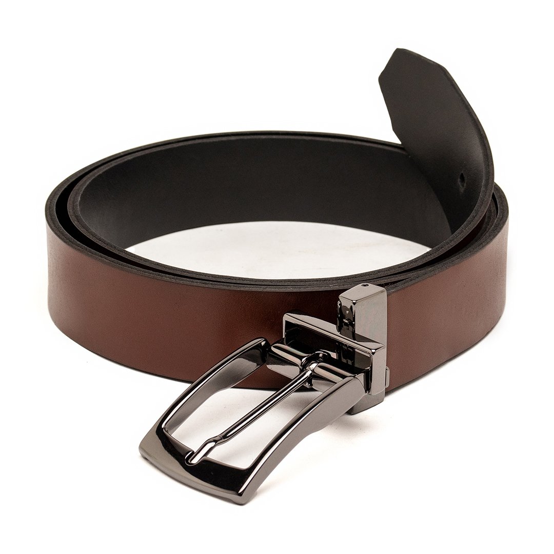 CINTO SOCIAL MASCULINO DUPLA FACE EM COURO LEGITIMO