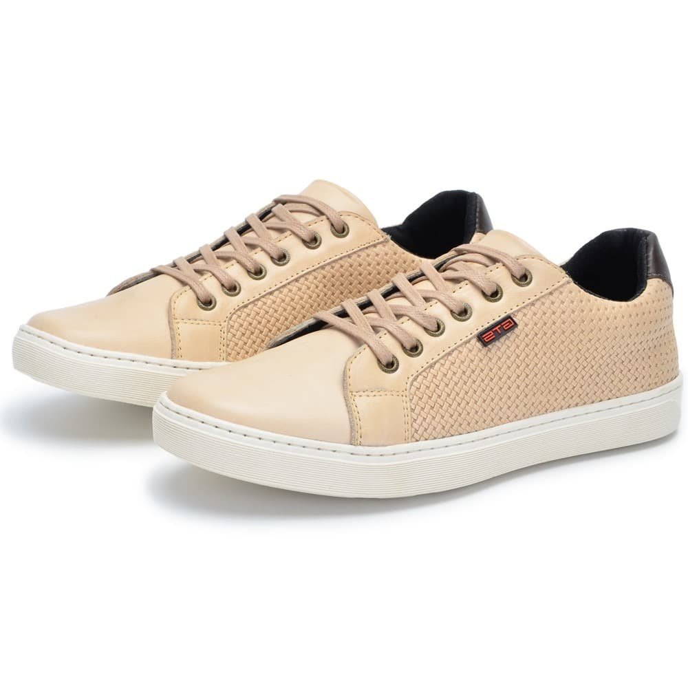 Sapatênis Bege Masculino Catar Clube do Sapato de Franca Bege 2