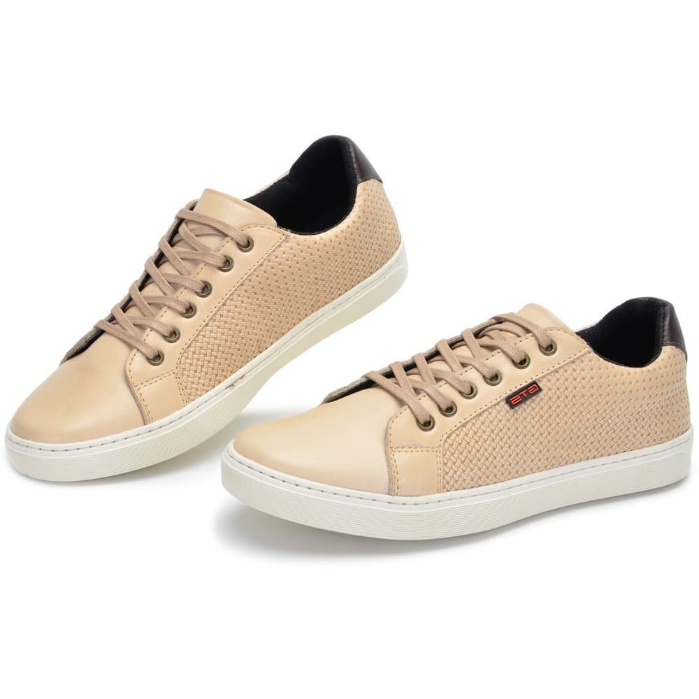 Sapatênis Bege Masculino Catar Clube do Sapato de Franca Bege 3