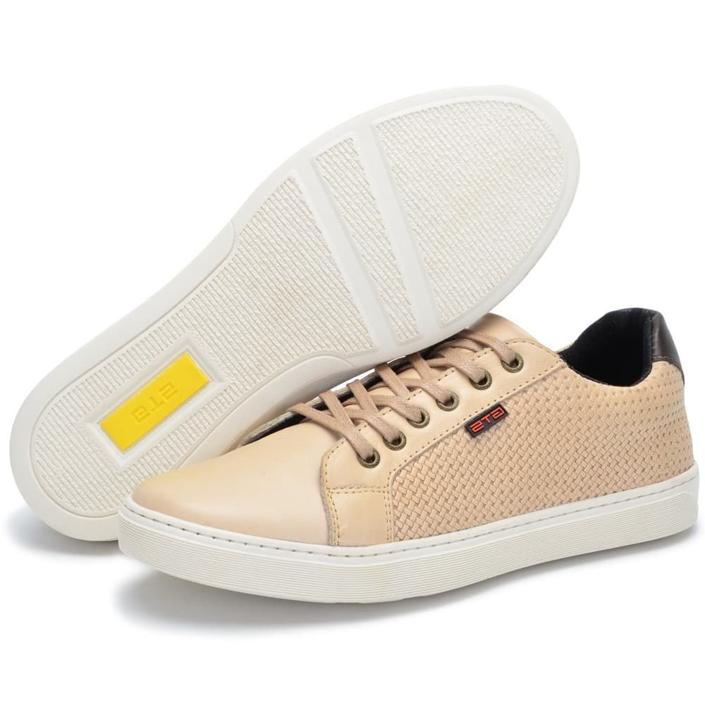 Sapatênis Bege Masculino Catar Clube do Sapato de Franca Bege 4