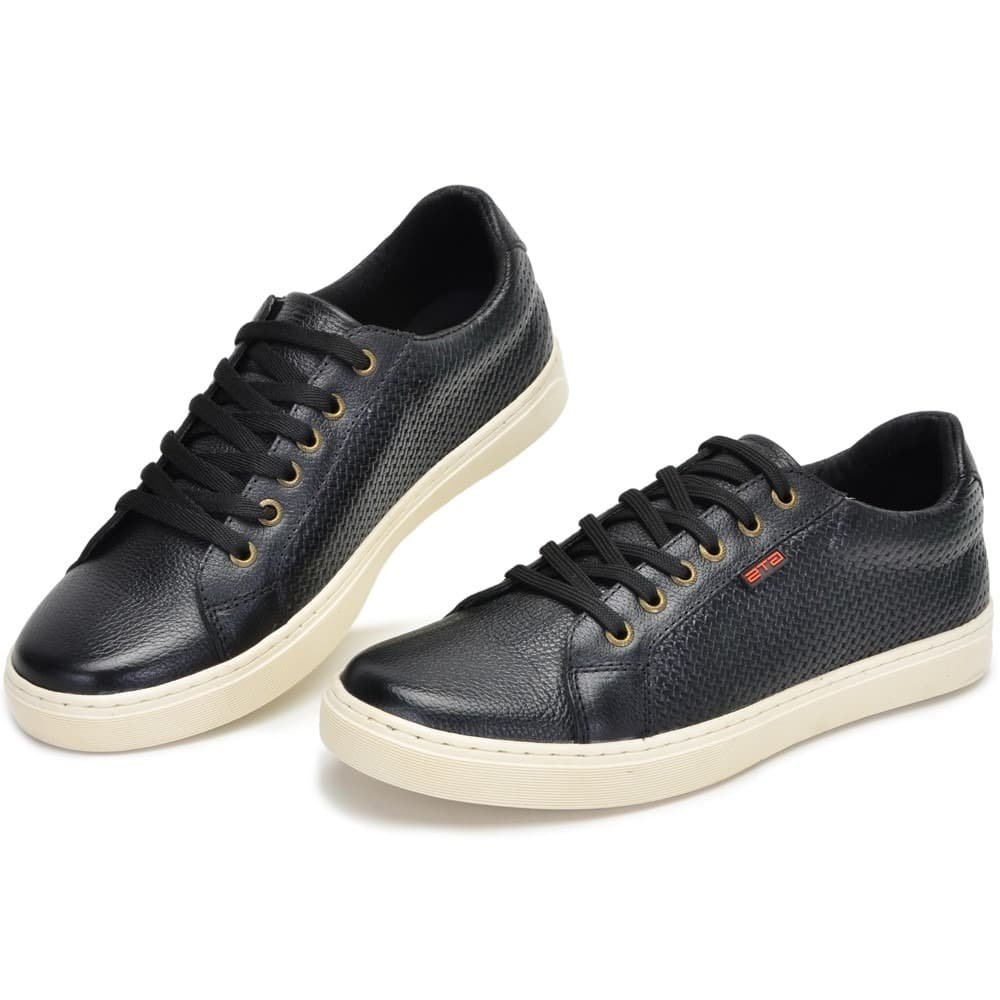 Sapatênis Preto Masculino Catar Clube do Sapato de Franca Preto 3