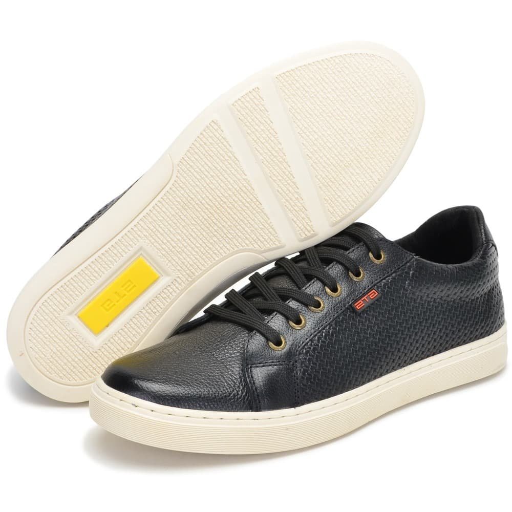 Sapatênis Preto Masculino Catar Clube do Sapato de Franca Preto 4