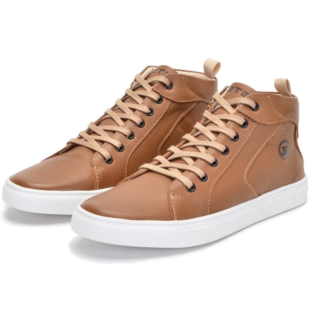 Tênis Casual Masculino Whisky City Clube do Sapato de Franca Marrom 4