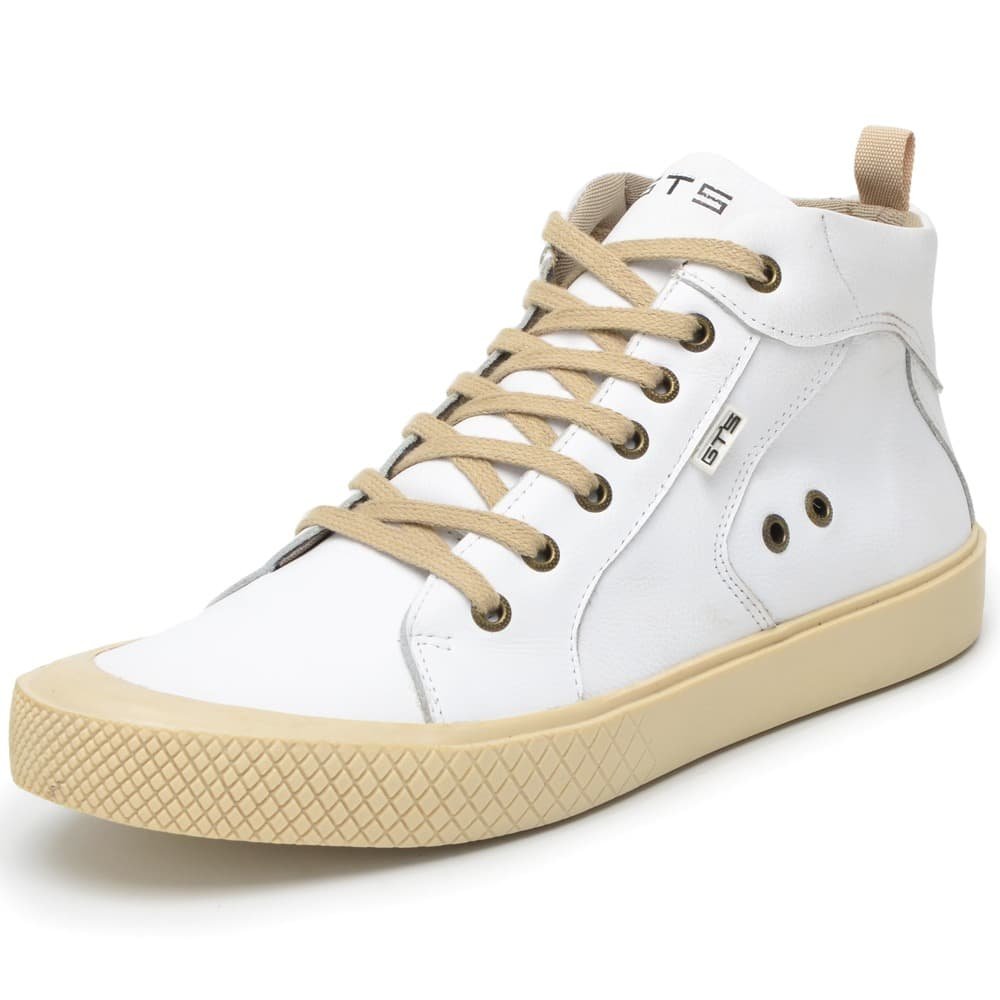 Tenis Branco Couro Masculino Clube do Sapato de Franca DFT Fashion Clinic Urban II