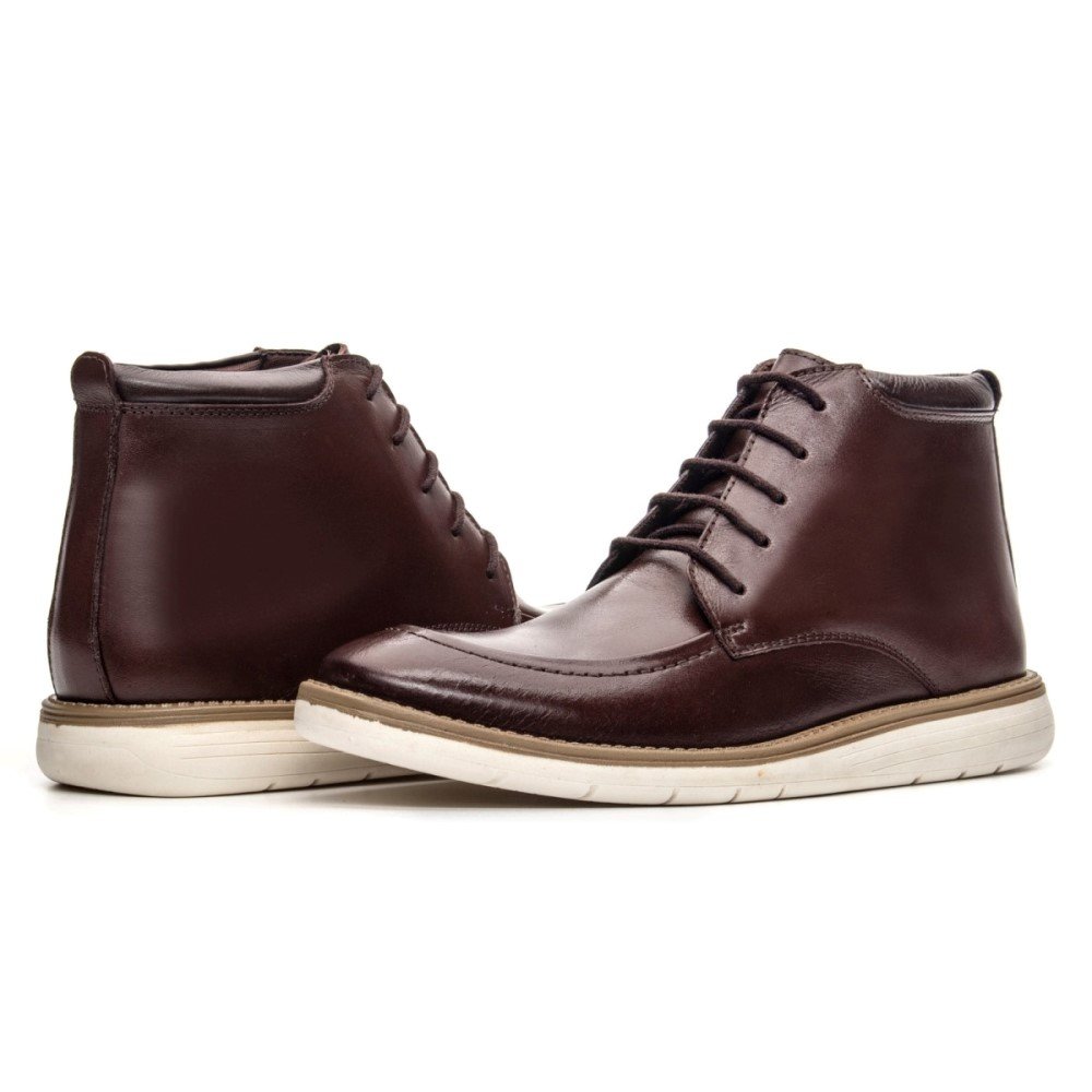 Bota Masculina Marrom Oxford Hampton Clube do Sapato de Franca Marrom 2