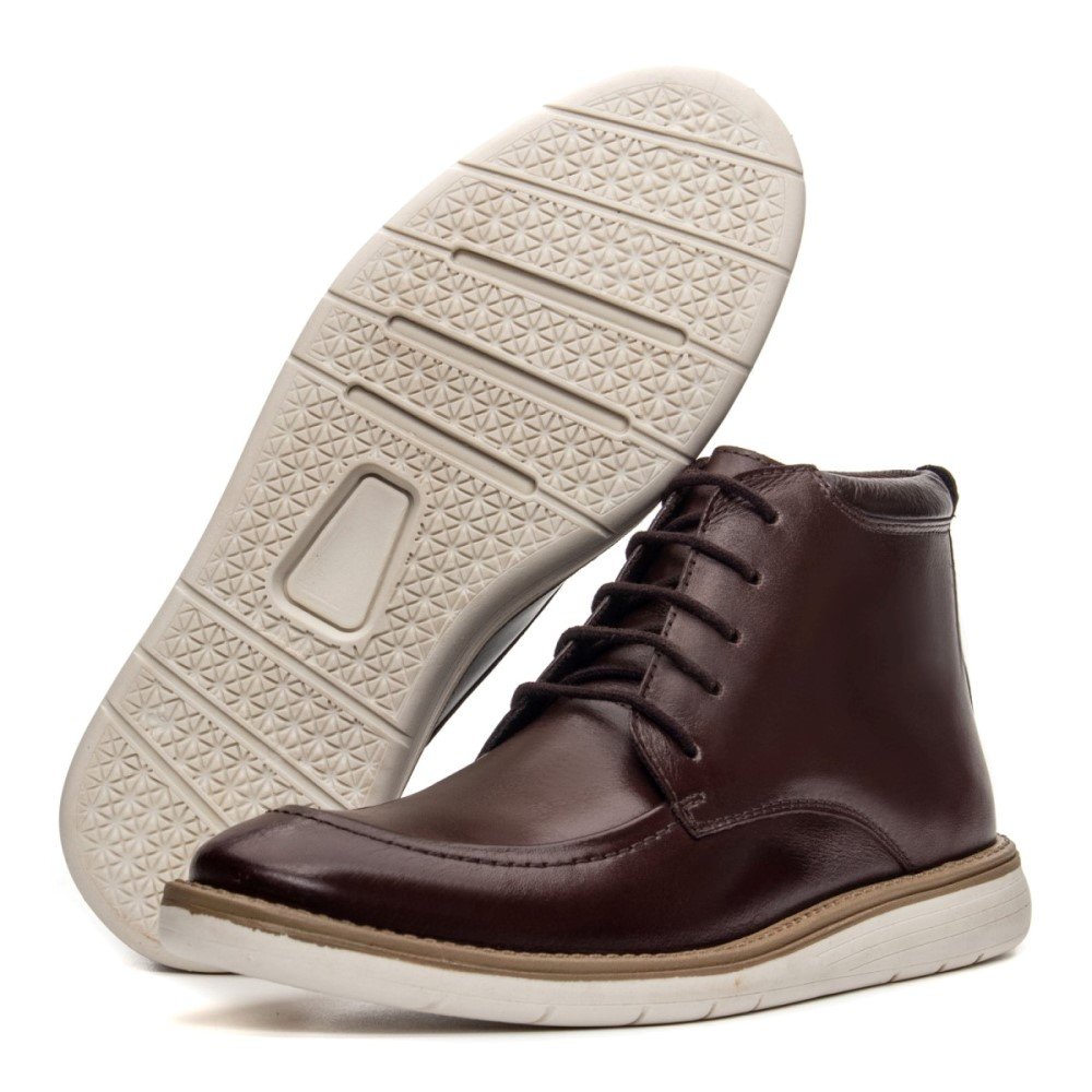 Bota Masculina Marrom Oxford Hampton Clube do Sapato de Franca Marrom 5