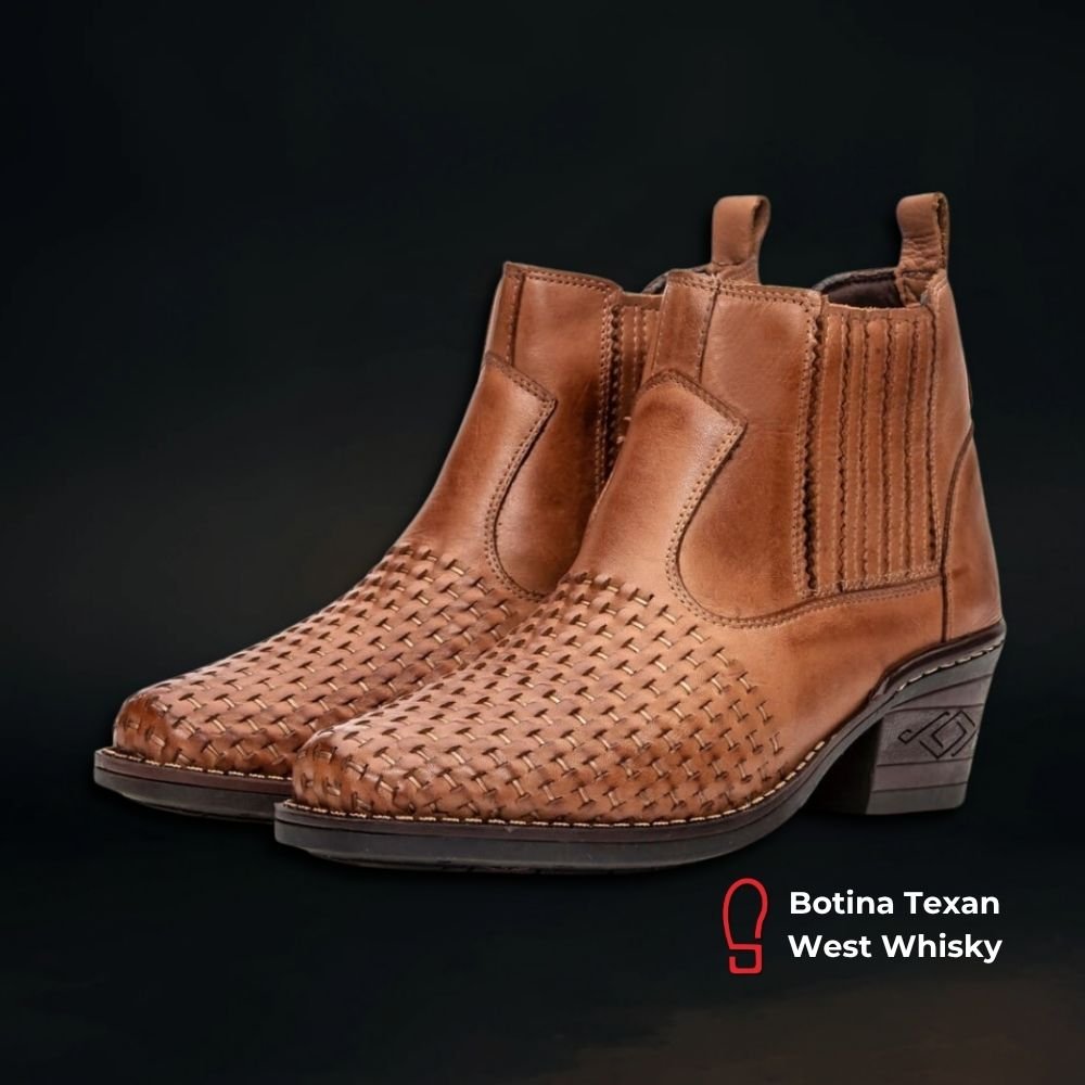 Botas Cowboy Tresse Texan West Whisky | Clube do Sapato de Franca Marrom 6