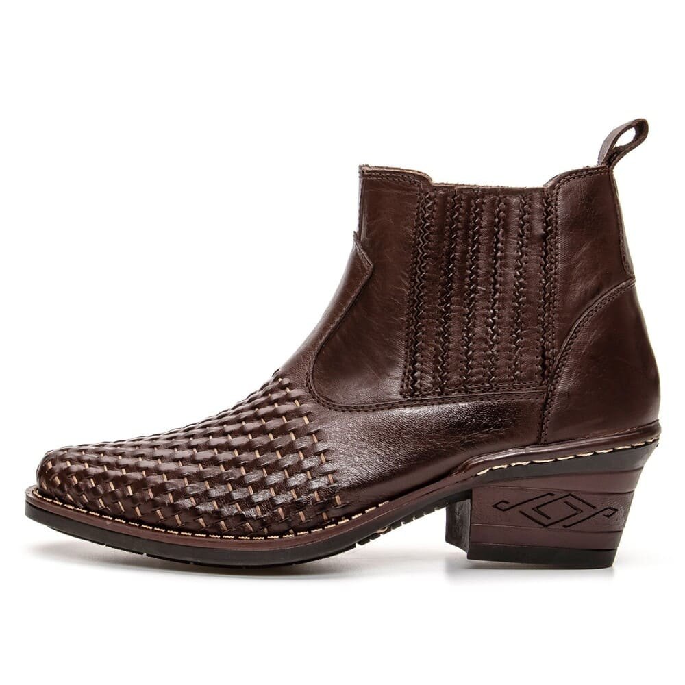 Botinas Western Tresse Texan West Café | Clube do Sapato de Franca Marrom 2