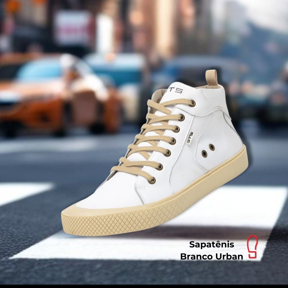 Sapatênis Masculino Confort Branco Urban | Clube do Sapato de Franca Branco 8