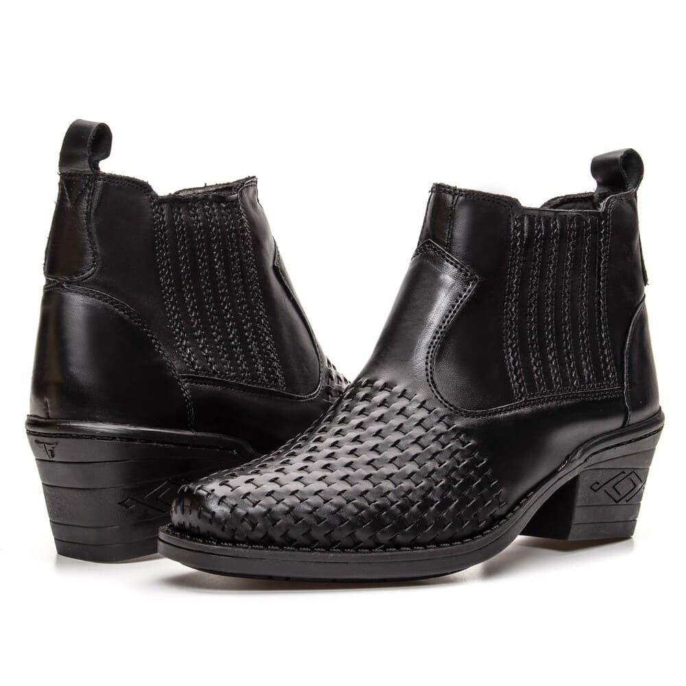 Botas Country Masculina Texan West Preta | Clube do Sapato de Franca Preto 3