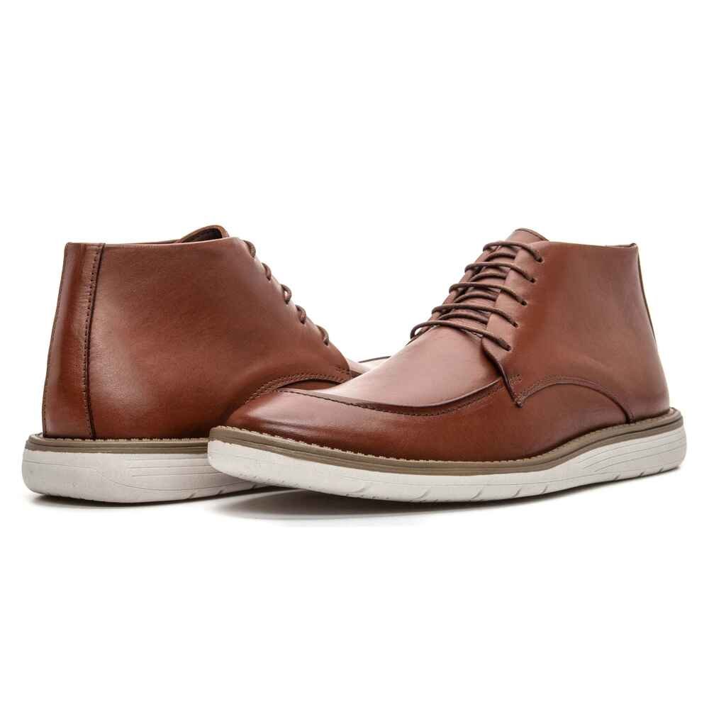 Bota Masculina Oxford Derby Hampton Whisky Clube do Sapato de Franca Marrom 3