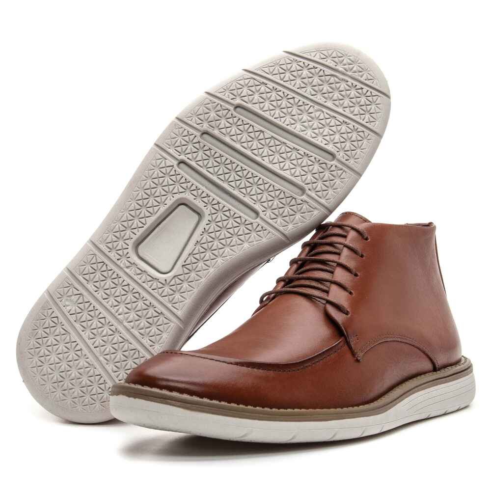 Bota Masculina Oxford Derby Hampton Whisky Clube do Sapato de Franca Marrom 4