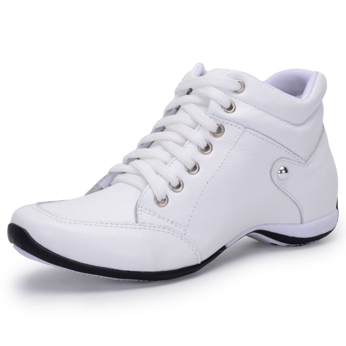 Bota Feminina Branca Top Confort 1 Peccato Clube do Sapato de Franca