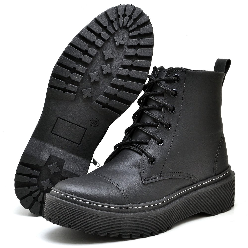 Coturno Peccato Power Dark 12 Fosco Preto Preto 4