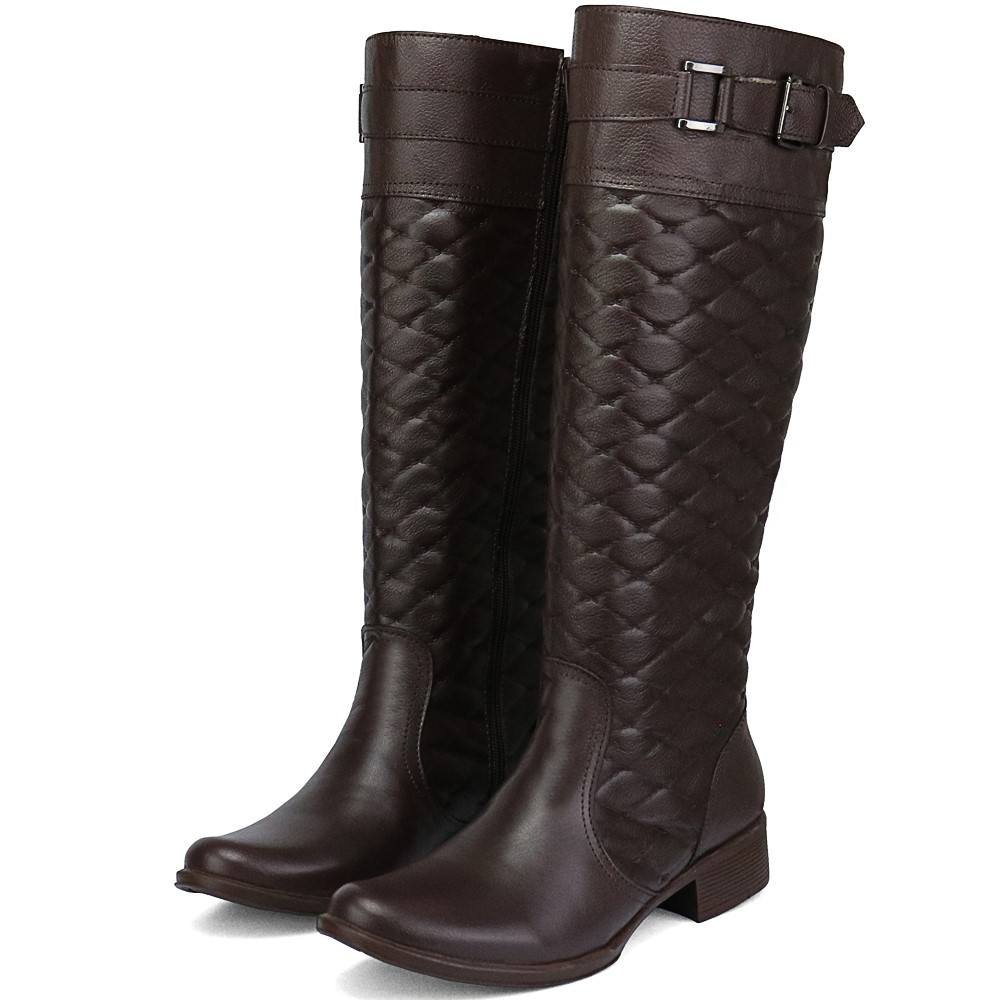 Bota Feminina Montaria Peccato Esparta Café Clube do Sapato de Franca Marrom 4