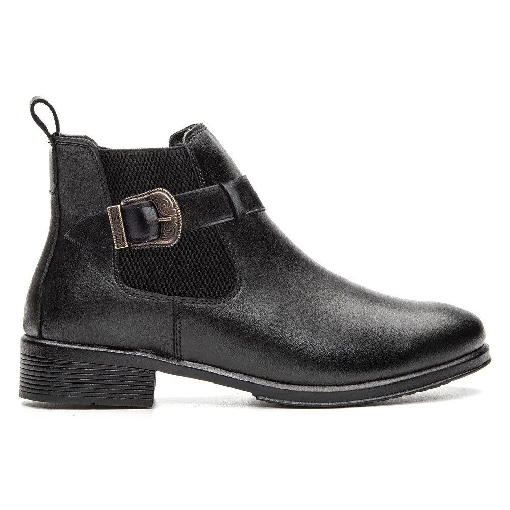 Bota Feminina em Couro Peccato 7391 Preta Clube do Sapato de Franca Preto 4