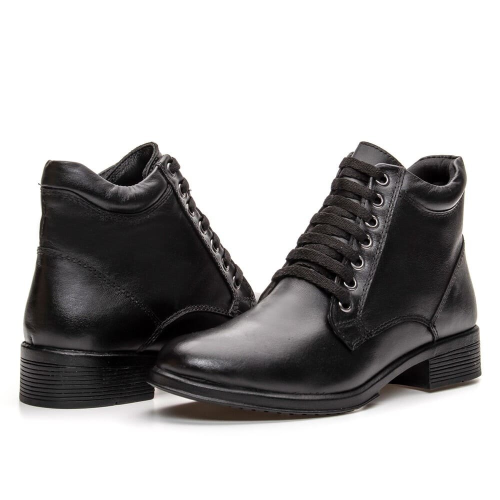 Bota Cano Baixo Feminina Downton Preta Peccato Clube do Sapato de Franca Preto 3