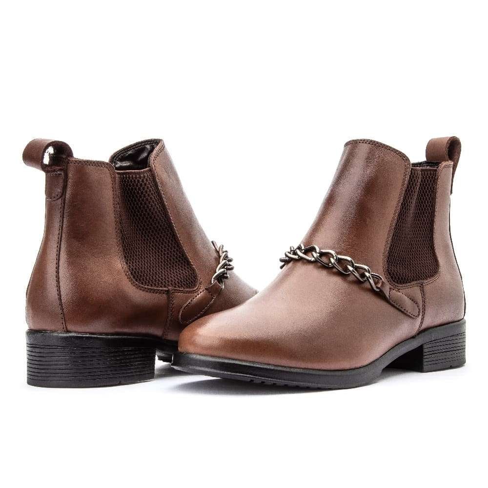 Chelsea Bota Feminina Peccato 7392 Marrom Clube do Sapato de Franca Marrom 2