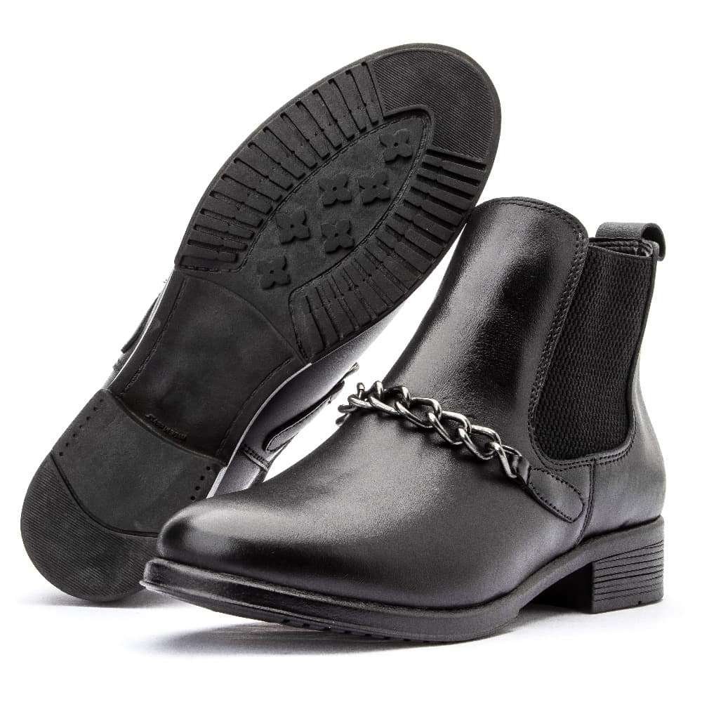 Bota Feminina Couro Peccato 7392 Preta Clube do Sapato de Franca Preto 5