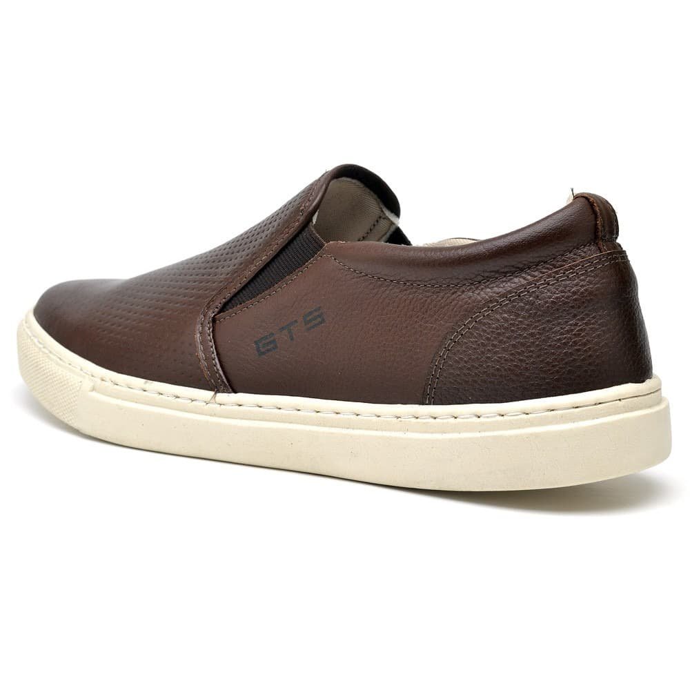 Slip On Masculino Maritimo Café | Clube do Sapato de Franca Marrom 3