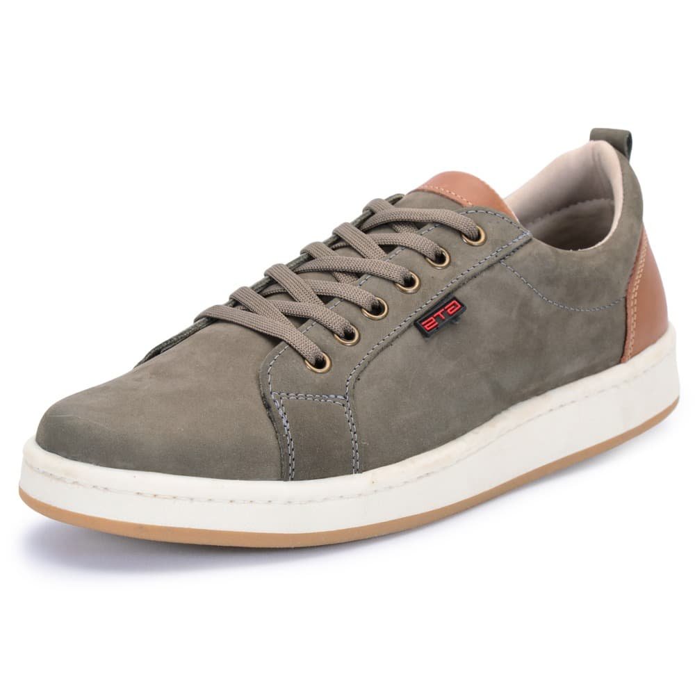 Sapatenis Masculino em Couro Cairo Verde | Clube do Sapato de Franca