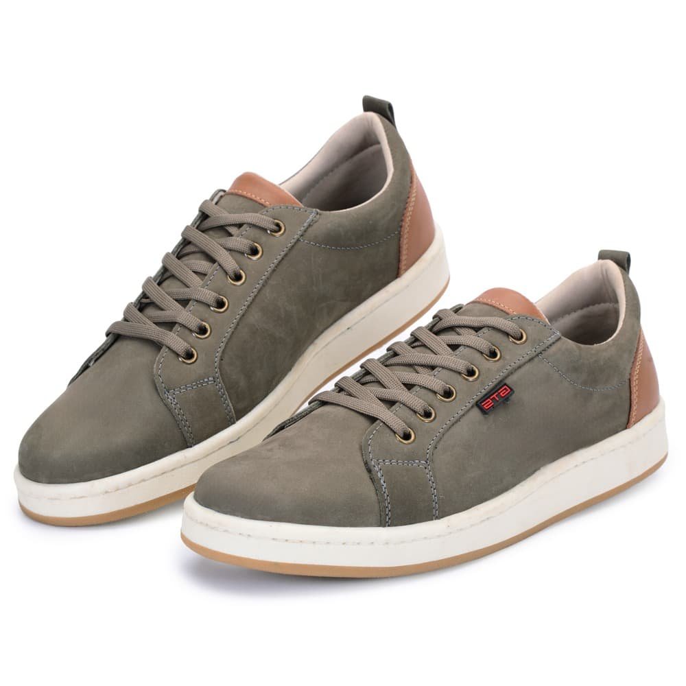 Sapatenis Masculino em Couro Cairo Verde | Clube do Sapato de Franca Verde 2