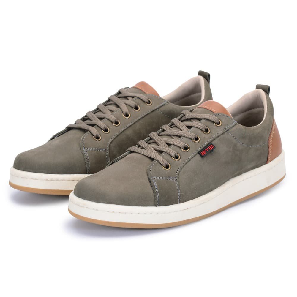 Sapatenis Masculino em Couro Cairo Verde | Clube do Sapato de Franca Verde 4