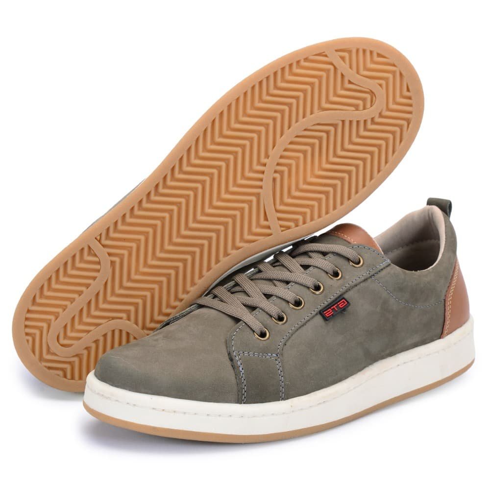 Sapatenis Masculino em Couro Cairo Verde | Clube do Sapato de Franca Verde 5