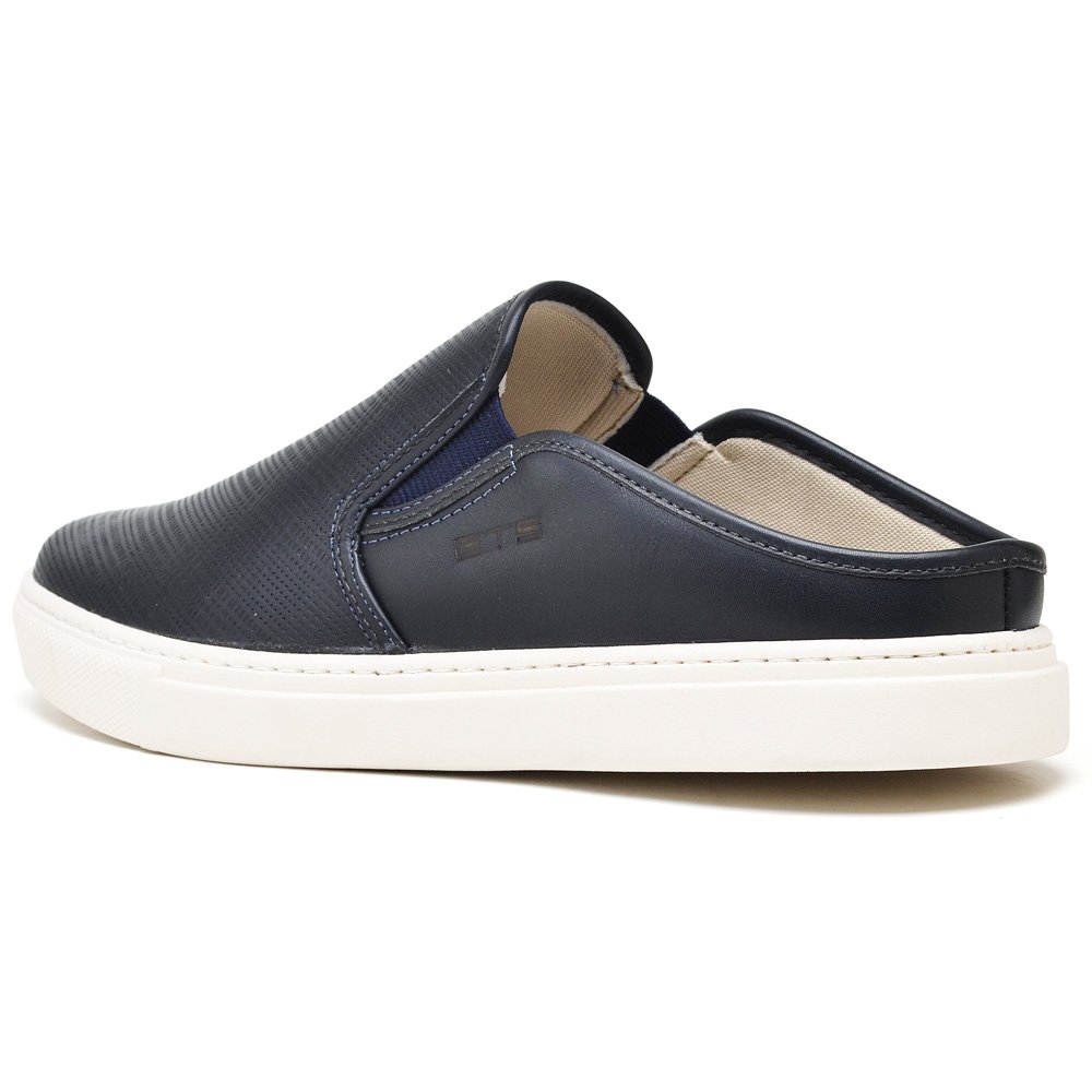 Mule Tenis de Couro Masculino Iate Marinho Clube do Sapato de Franca Azul Marinho 4