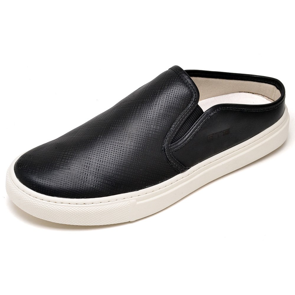 Tênis Mule Casual Masculino Iate Preto Clube do Sapato de Franca