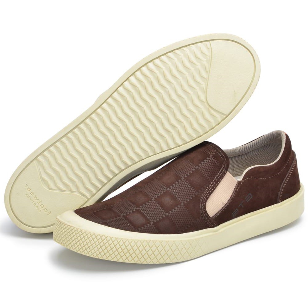 Sapato e Tenis Masculino Slip On Nautico Café Clube do Sapato de Franca Marrom 4
