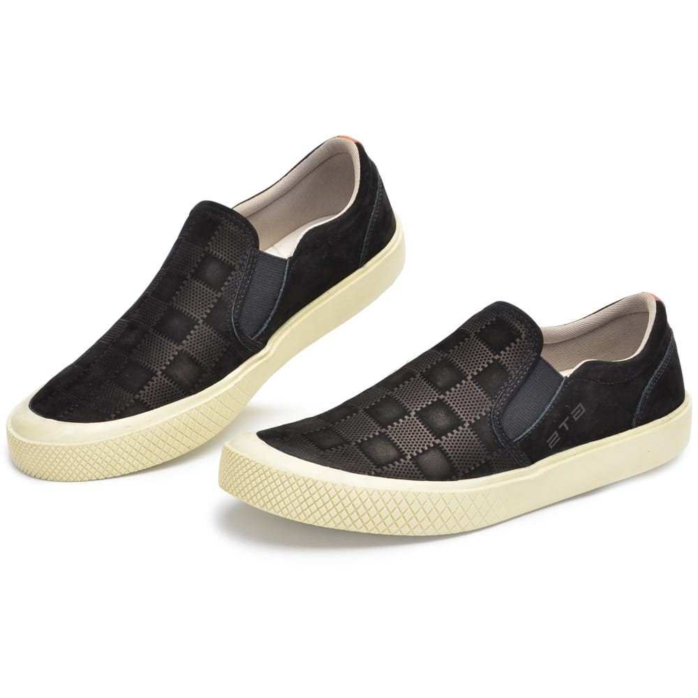 Sapato Slip On Masculino Couro Nautico Preto Clube do Sapato de Franca Preto 3
