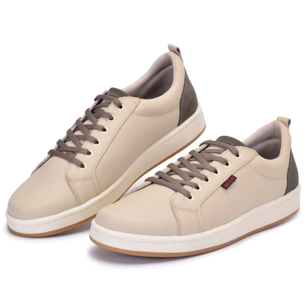 Sapatenis Masculino de Couro Cairo Bege | Clube do Sapato de Franca Bege 2