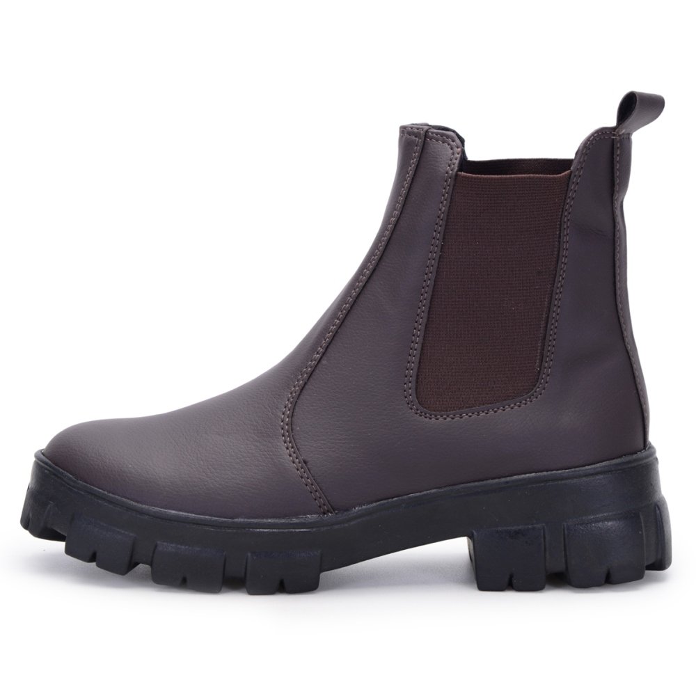 Bota Chelsea Feminina Tratorada Peccato Clube do Sapato de Franca RN Troia Café Café 3