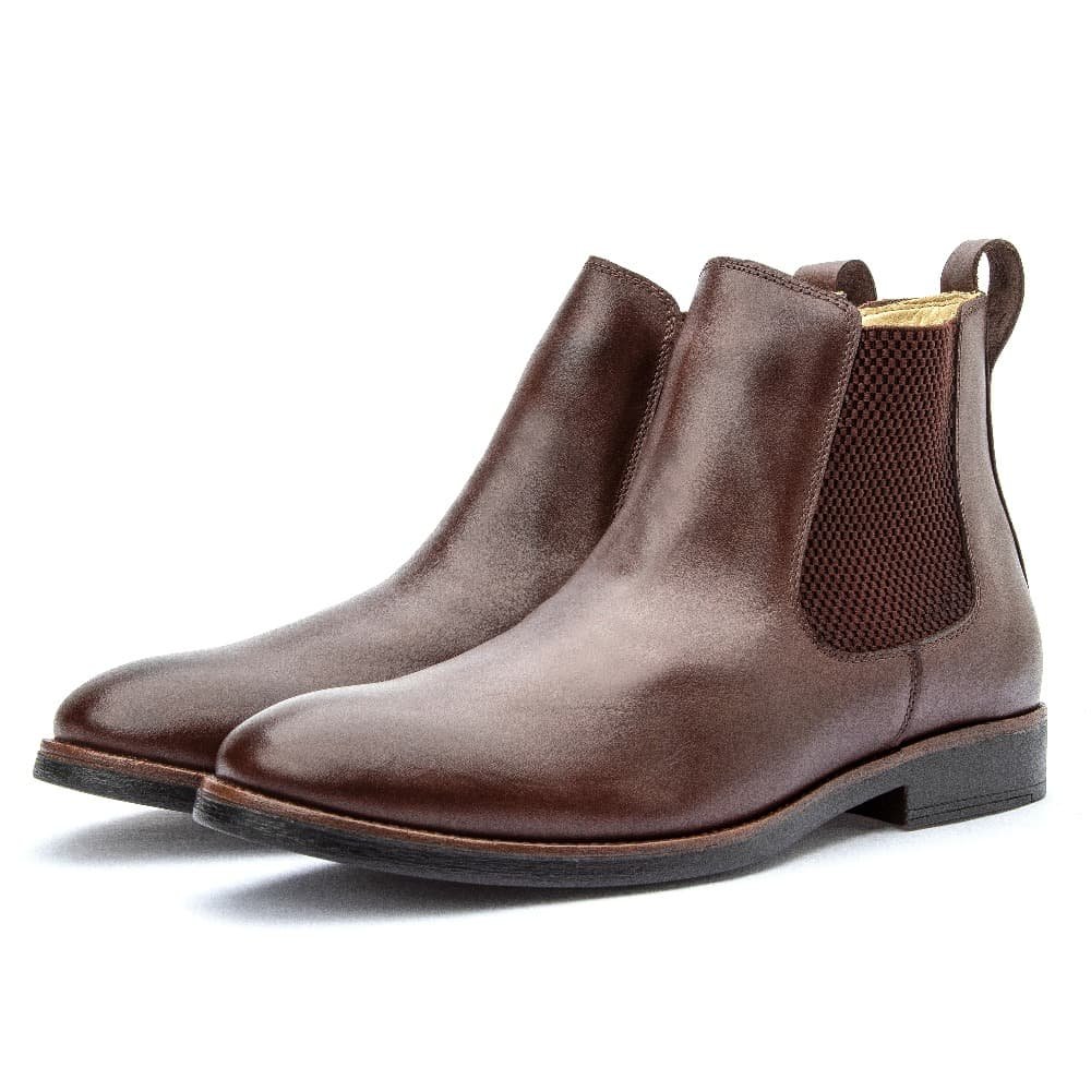 Bota Masculina de Couro Chelsea Clube do Sapato de Franca RN Liverpool 2 Café