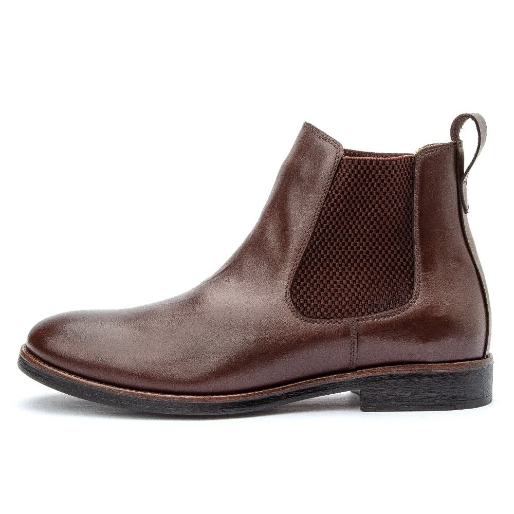 Bota Masculina de Couro Chelsea Clube do Sapato de Franca RN Liverpool 2 Café Café 2