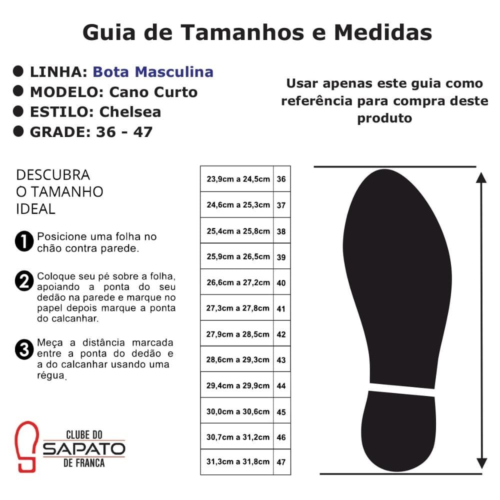 Bota Masculina de Couro Chelsea Clube do Sapato de Franca RN Liverpool 2 Café Café 5