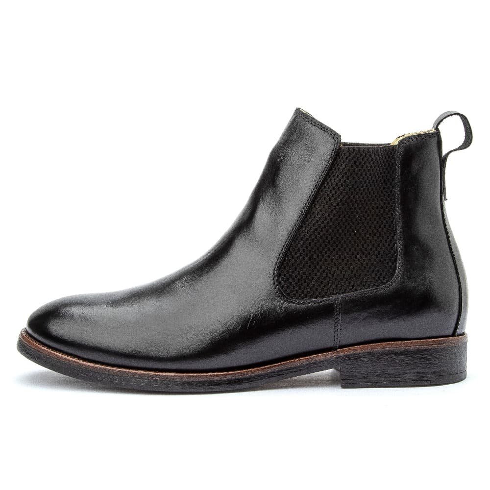 Bota Masculina de Couro Chelsea Clube do Sapato de Franca RN Liverpool 2 Preta Preto 2