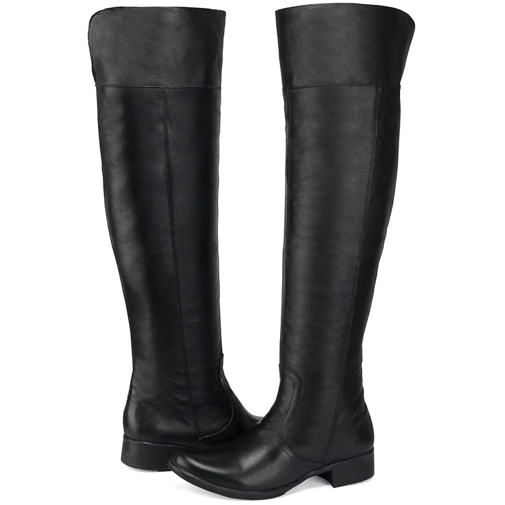 Bota Feminina Over The Knee Cano Alto Couro Peccato RN Ancara Preta Preto 4