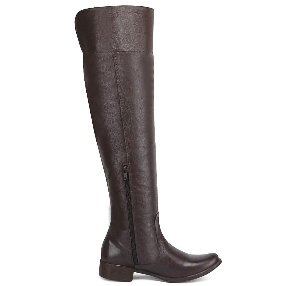 Bota Feminina Over The Knee Cano Alto Couro Peccato RN Ancara Café Café 5