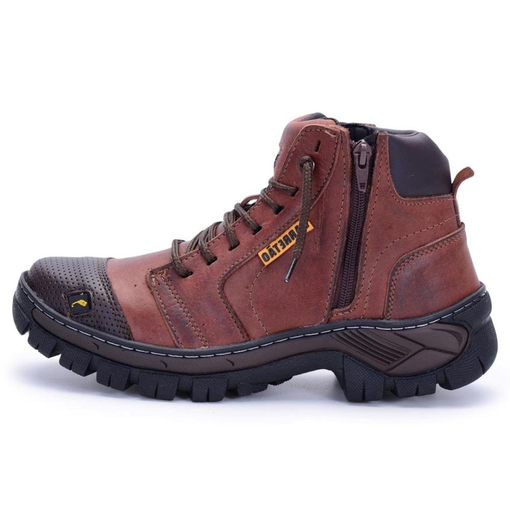 Bota Coturno Adventure Masculina Clube do Sapato de Franca Pantanal Brasil RN Touring Marrom Marrom 3