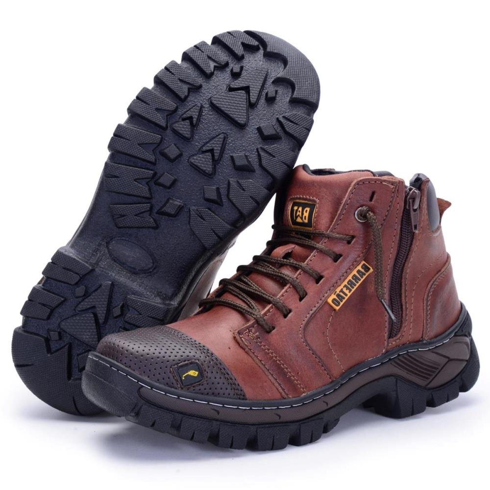 Bota Coturno Adventure Masculina Clube do Sapato de Franca Pantanal Brasil RN Touring Marrom Marrom 5