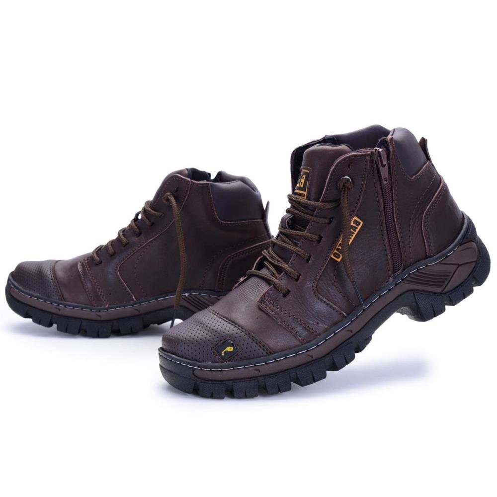 Bota Coturno Adventure Masculina Clube do Sapato de Franca Pantanal Brasil RN Touring Café Café 2