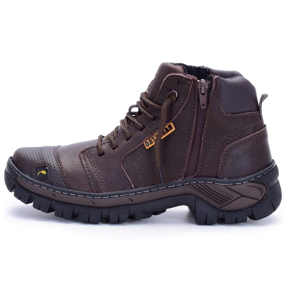 Bota Coturno Adventure Masculina Clube do Sapato de Franca Pantanal Brasil RN Touring Café Café 3
