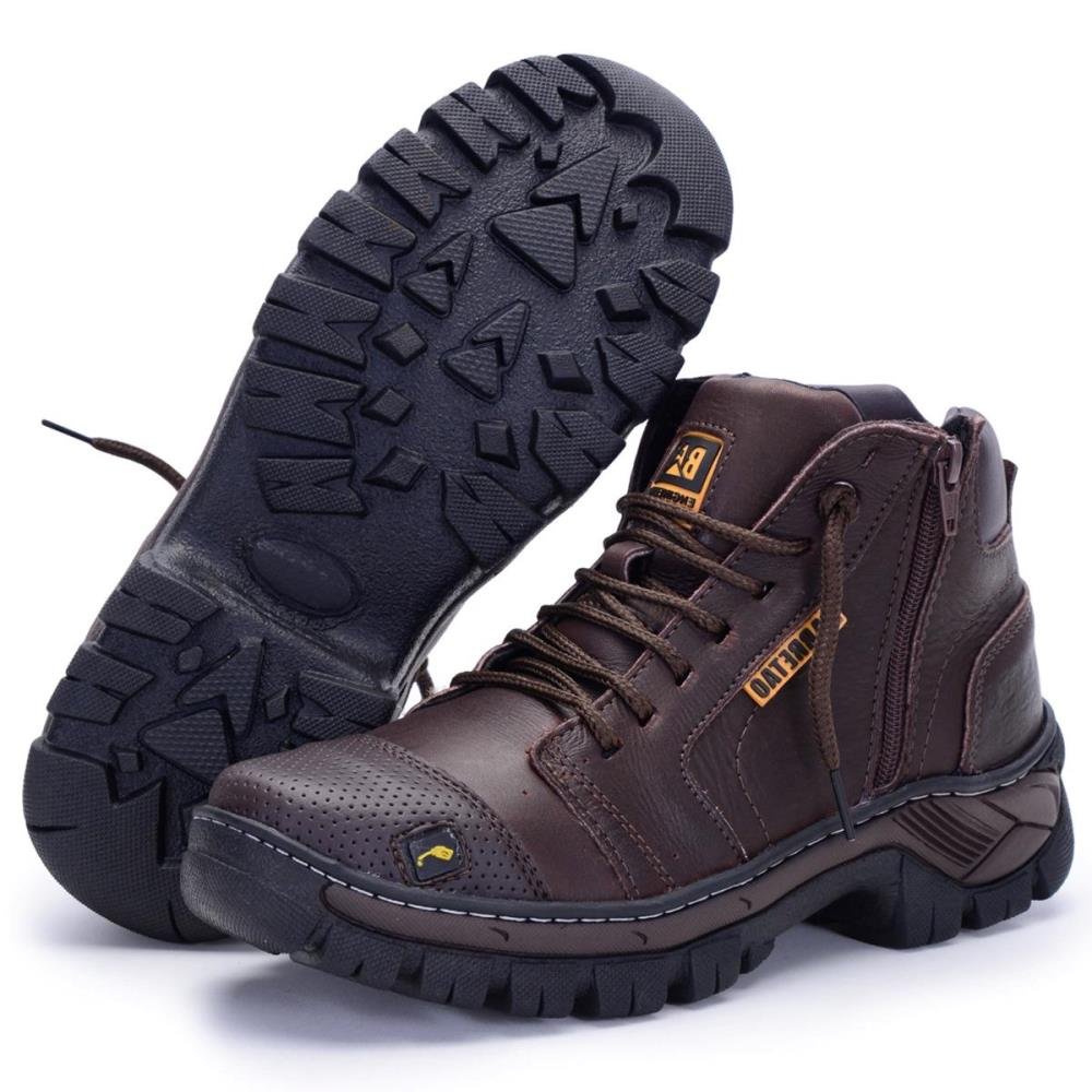 Bota Coturno Adventure Masculina Clube do Sapato de Franca Pantanal Brasil RN Touring Café Café 5