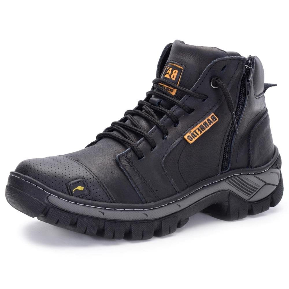 Bota Coturno Adventure Masculina Clube do Sapato de Franca Pantanal Brasil RN Touring Preto