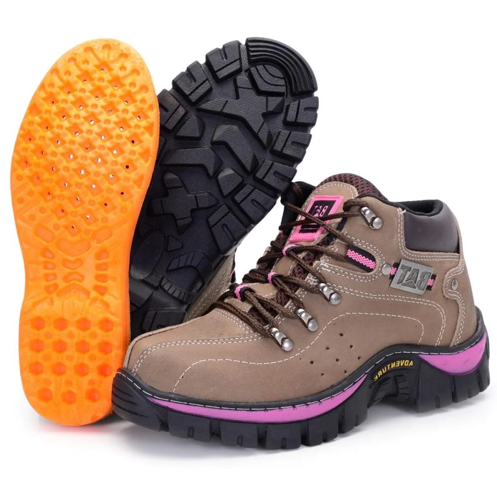 Bota Adventure Feminina Pantanal Brasil Clube do Sapato de Franca RN Keep Lady Bege/Rosa Bege/Rosa 5
