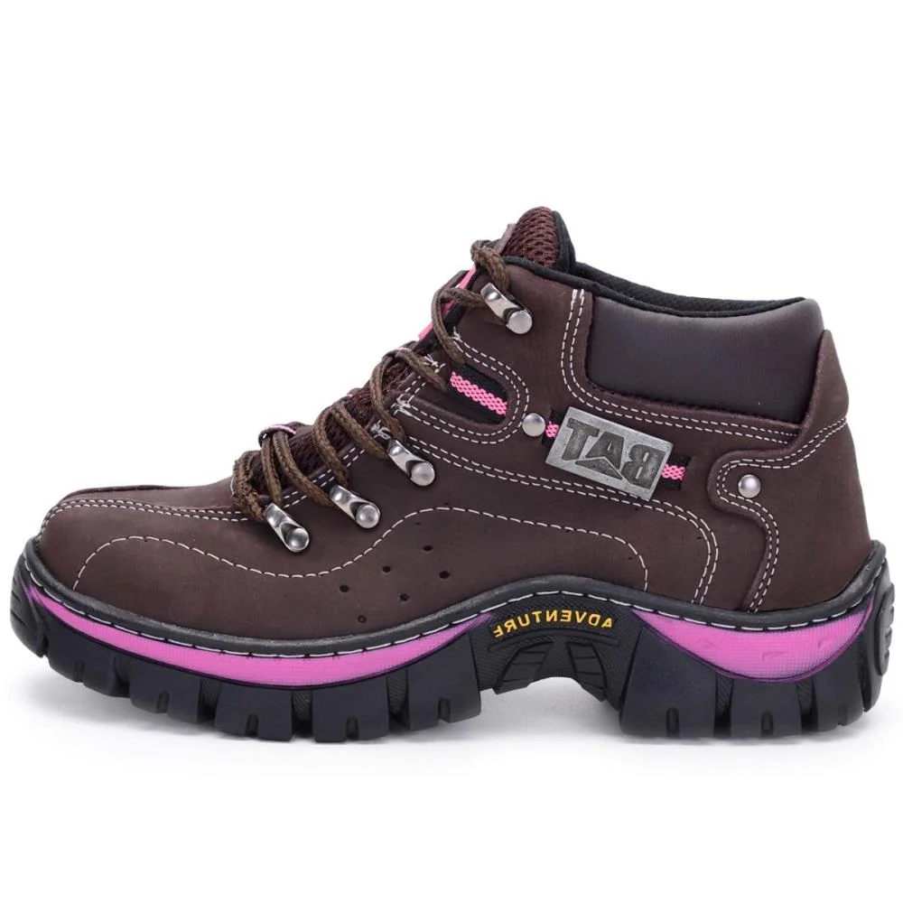 Bota Adventure Feminina Pantanal Brasil Clube do Sapato de Franca RN Keep Lady Café/Rosa Café/Rosa 2