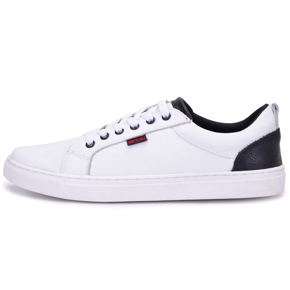 Sapatênis Masculino Casual de Couro Clube do Sapato de Franca RN Cairo Branco Branco 2