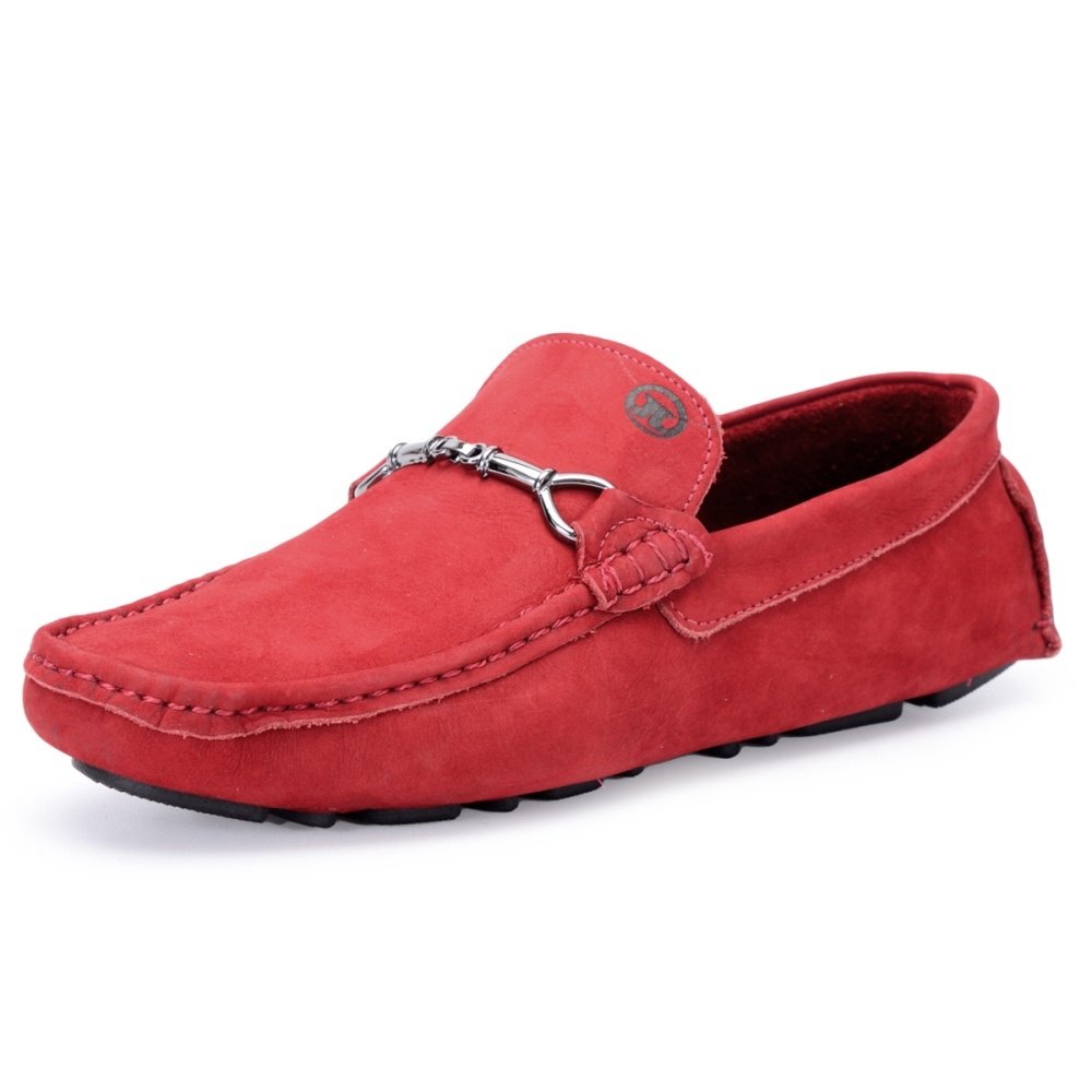 Mocassim Masculino de Couro Casua Clube do Sapato de Franca RN Enzo Vermelho